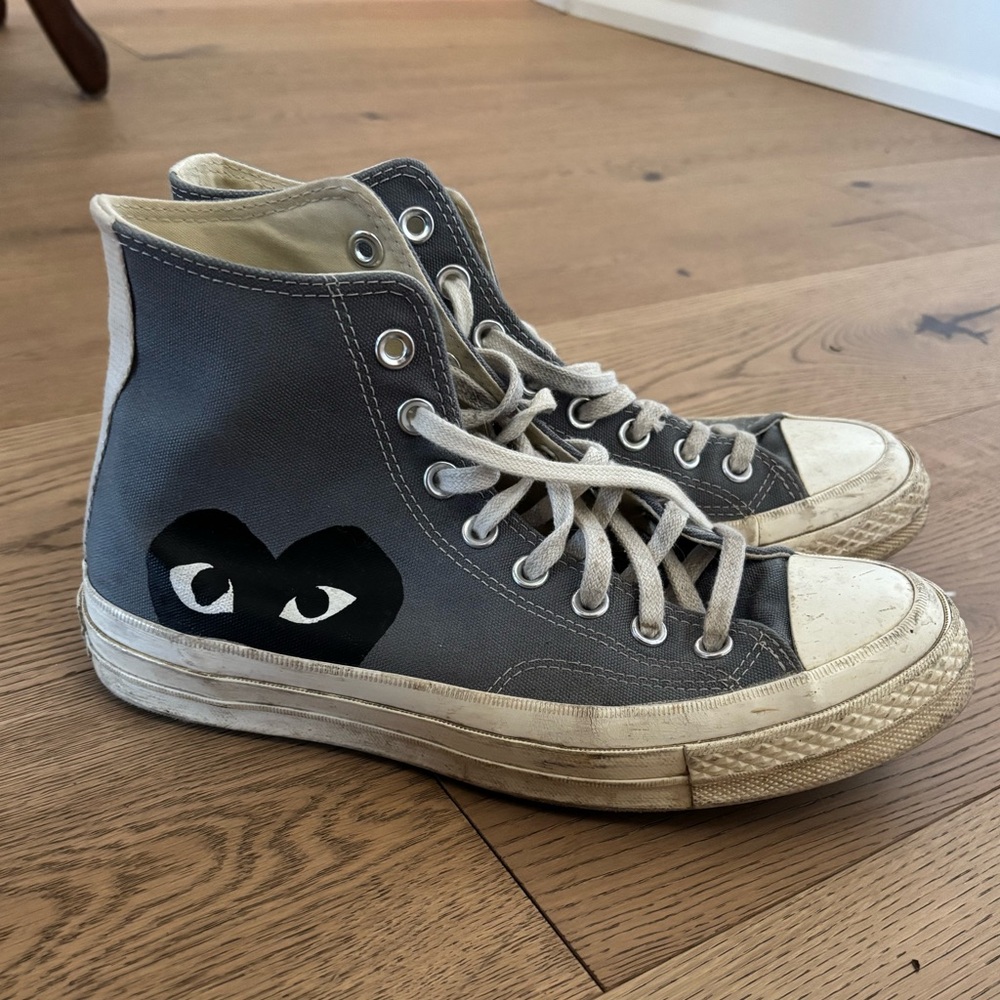 Comme des Garcons x Converse Kids High-Top Sneakers - Gray - Picture 2 of 4